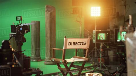 film studio set  focus  empty directors chair   studio