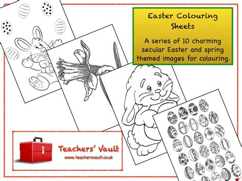 easter colouring sheets teaching resources