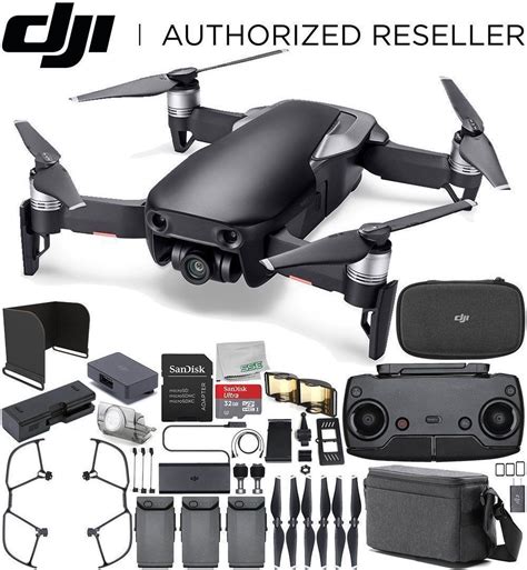 dji mavic air drone quadcopter starters bundle fly  combo black  camera dronequadcopter