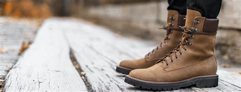 mens explorer combat boot  cedar tan leather thursday boots