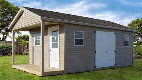 Pre Built Storage Buildings Ranch With Porch Dakota