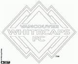 Whitecaps Designlooter Emblema Embleem Kampioenschap Voetbal Emblemen Colorir sketch template