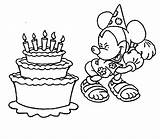 Coloring Birthday Disney Pages Cake Printable First Popular Coloringhome sketch template