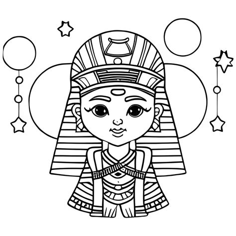 ancient egyptian queen coloring page creative fabrica