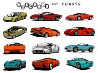 printable sports car  muscle car stickers