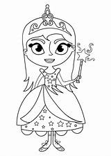 Colorear Princesa Kleurplaat Prinses Varita Zauberstab Prinzessin Toverstok Malvorlage Bacchetta Principessa Disegno Educima sketch template