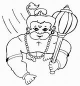 Hanuman Lord Coloringhome sketch template