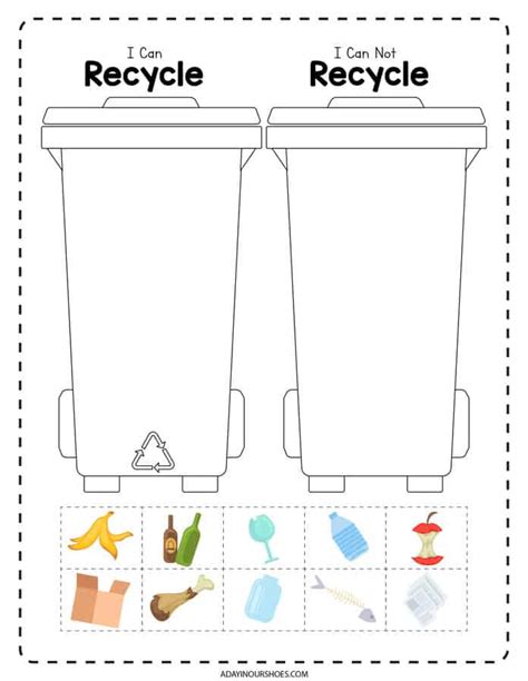 recycling worksheets  kids