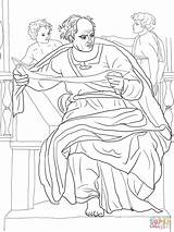 Coloring Pages Prophet Joel Jeremiah Ruth Michelangelo Boaz Giotto Bible David Color Printable Coloringpages Sistine Chapel Drawing sketch template