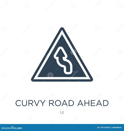 curvy road  icon  trendy design style curvy road  icon