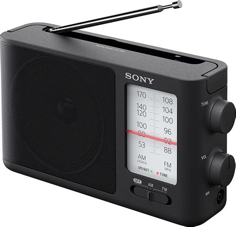 buy sony icf  analog tuning portable fmam radio black  lb