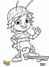 Beat Bugs Jay Coloring Pages Printable Cartoon Coloringonly Categories sketch template