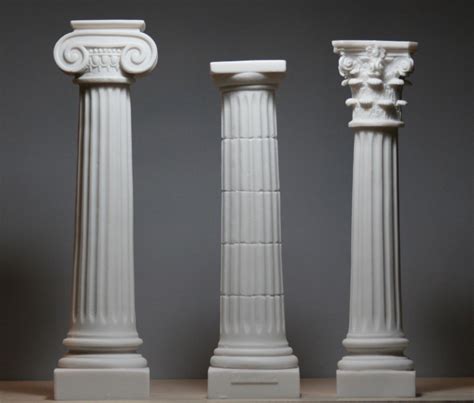 set  columns pillars ionic doric corinthian order architecture decor sculpture greek artworks