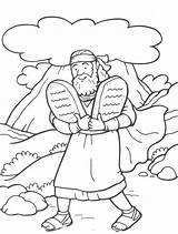 Moses Commandments sketch template