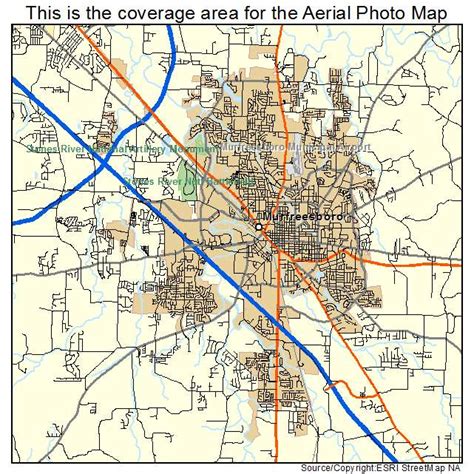 aerial photography map  murfreesboro tn tennessee