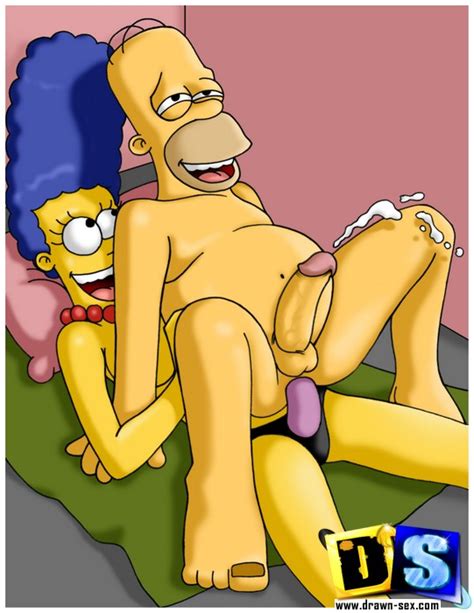 playful toon wife marge simpson strapon fucked homer till he cums