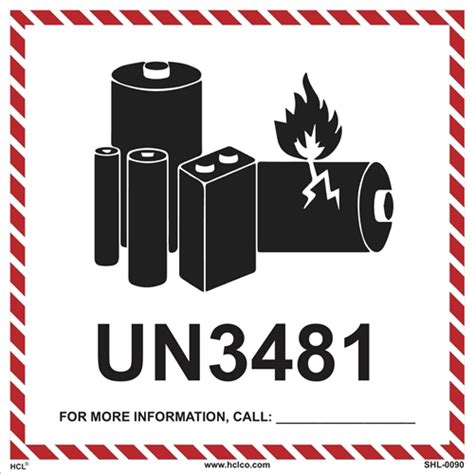 Un3481 Shipping Label Hcl Label