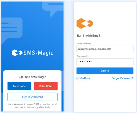 sign  sms magic web portal