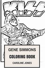 Simmons Gene Book Kiss Coloring Pyro Showman Pioneer Glam Facepaint Guitarist Inspired Rock Adult Books sketch template