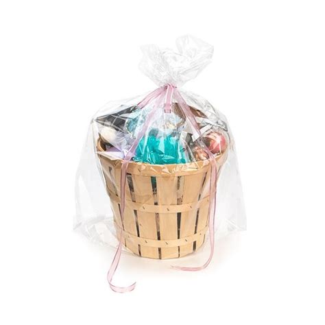 basket bag plastic wrap  gift baskets    rb