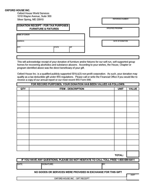 printable  donation receipt template printable templates