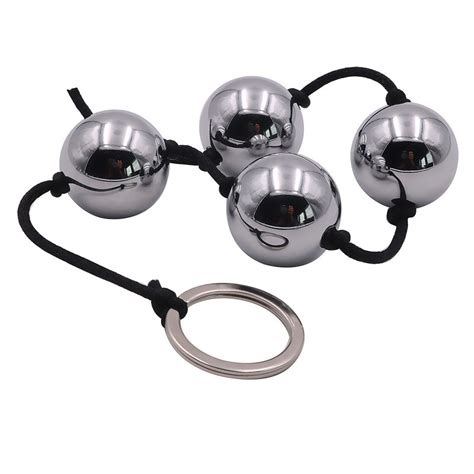 solid stainless steel balls metal anal beads butt plug adult erotic