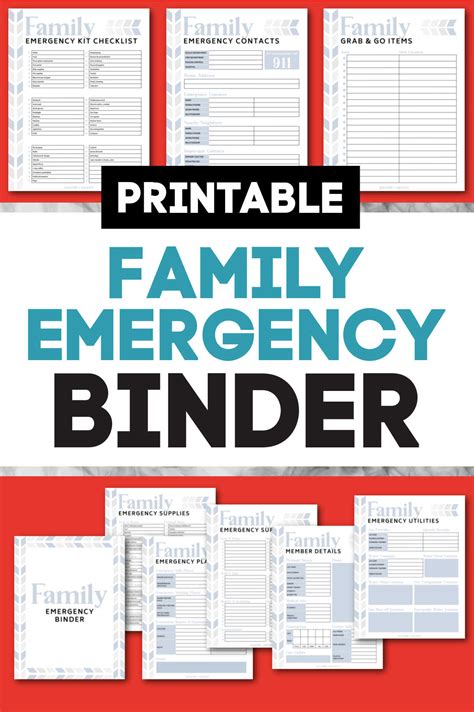 emergency binder printables