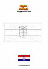 Flagge Drapeau Coloriage Kroatien Ausmalbild Paraguay Honduras Croazia Bandiera Supercolored sketch template