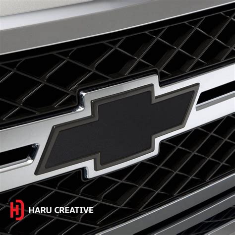 glossy matte vinyl  chevy bowtie emblem overlay sheets front
