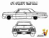 Coloring Pages Car Chevy Chevrolet Impala Muscle 1964 Cars Clipart Dodge Camaro American Old Charger Print Yescoloring Colouring Lowrider Printable sketch template