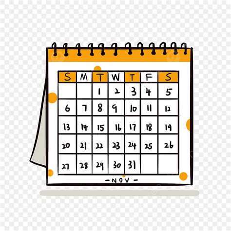 pomaranczowy kalendarz  kropki clipart kalendarz obrazek kalendarz