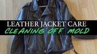 clean leather jacket  mildew howto disinfect