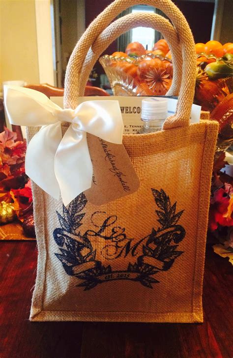 surprise  wedding guests  custom printed gift bags nashville