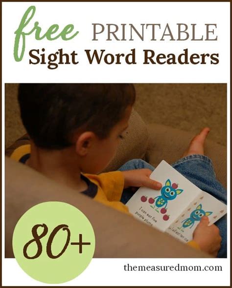 printable sight word readers