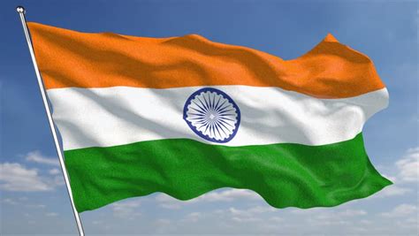 the 4k india flag animated stock footage video 100
