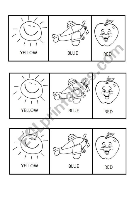 primary colours esl worksheet  jorgeadrian