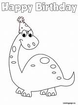 Dinosaur Birthday Coloring Happy Pages 4th Drawing Printable Color Drawings Getdrawings Getcolorings Print Colorings sketch template