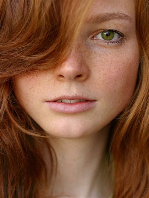 Crazy Green Eyes Beautiful Red Hair Beauty Eternal