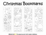 Christmas Bookmarks Coloring Printable Pages sketch template