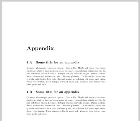 appendices appendix   chapter tex latex stack exchange