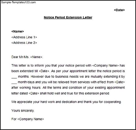 employment contract extension request letter sample  employment
