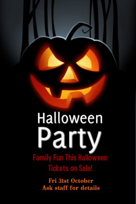 copy of halloween party poster template postermywall