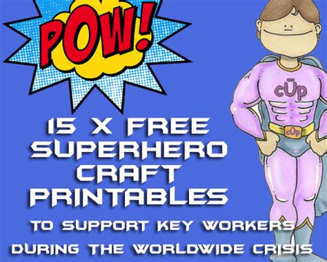 superhero craft printable downloads
