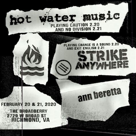 Bandsintown Hot Water Music Tickets The Broadberry {eventstarttime}