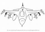 F16 Draw Falcon Fighting Jet Fighter Drawing Step Sketch Jets Sketches Make Drawingtutorials101 Tutorials Paintingvalley Learn sketch template