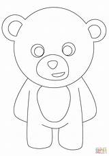 Coloring Bear Teddy Standing Pages Drawing Colorings Printable sketch template