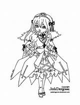 Suigintou Jadedragonne Lineart Vampire Kanaria Rozen Maiden Dragonne Belong sketch template