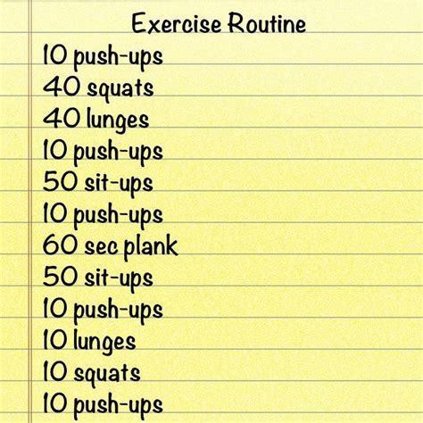 simple workout routine  fit pinterest