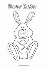 Coloring Easter Bunny Pages Cute Clipartqueen sketch template