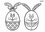 Ostereier Ostern Ausmalbilder Ausmalbild Osterei Malvorlagen Osterhase Hase Eier sketch template